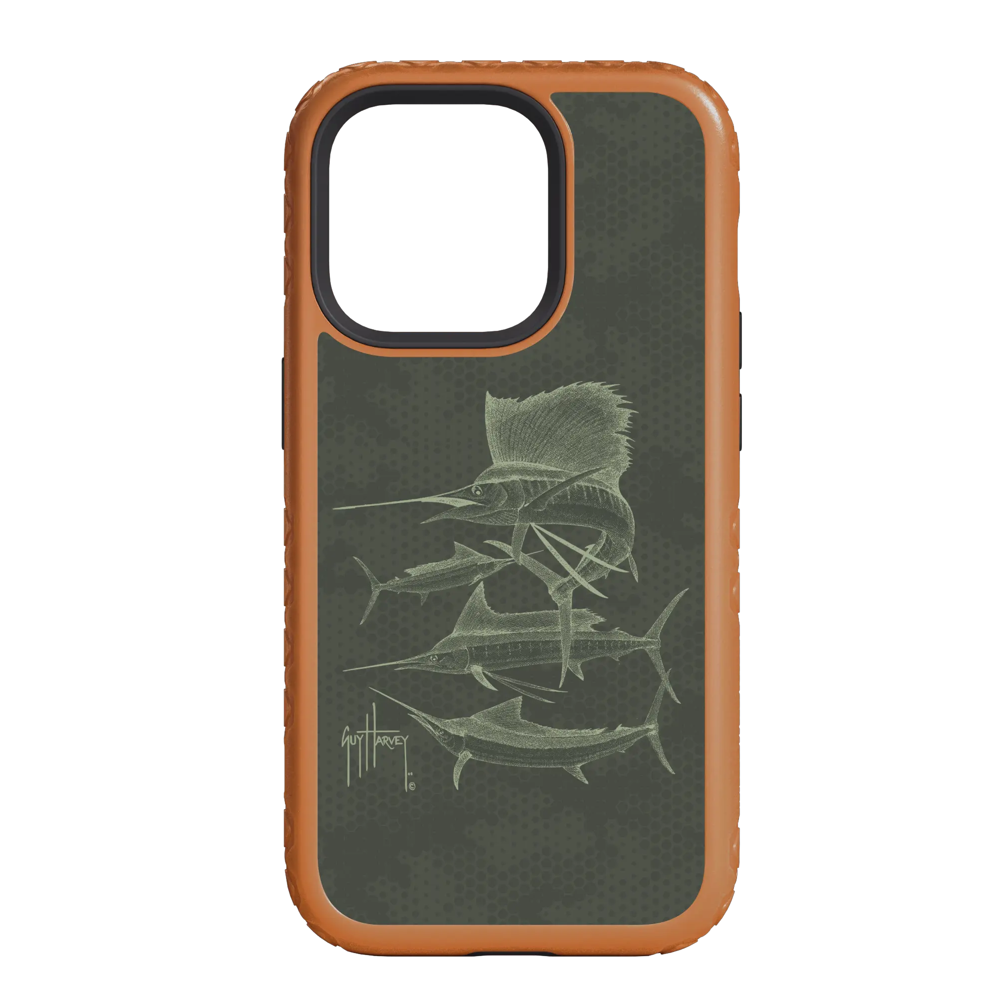 Guy Harvey Fortitude Series for Apple iPhone 14 Plus - Green Camo - Custom Case - PumpkinSpice - cellhelmet