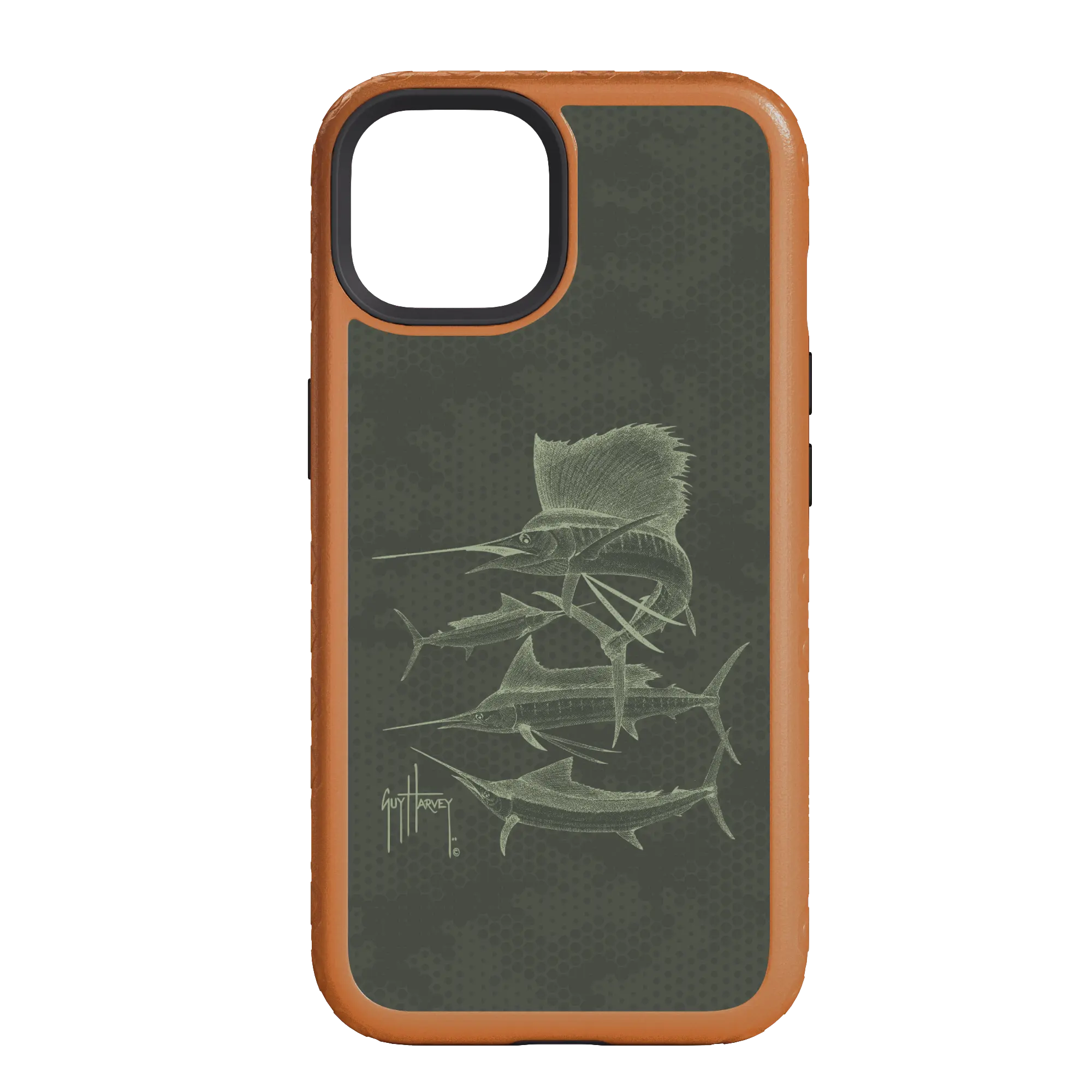 Guy Harvey Fortitude Series for Apple iPhone 14 Pro - Green Camo - Custom Case - PumpkinSpice - cellhelmet