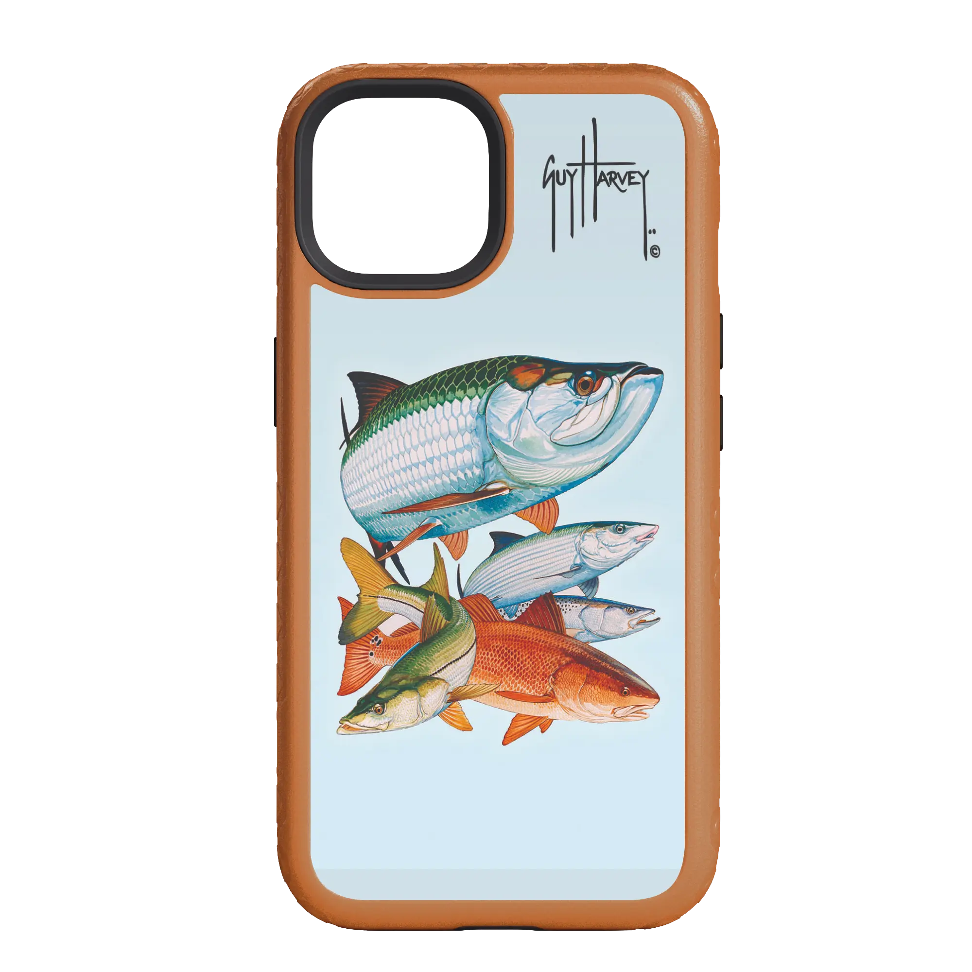 Guy Harvey Fortitude Series for Apple iPhone 14 Pro - Inshore Collage - Custom Case - PumpkinSpice - cellhelmet