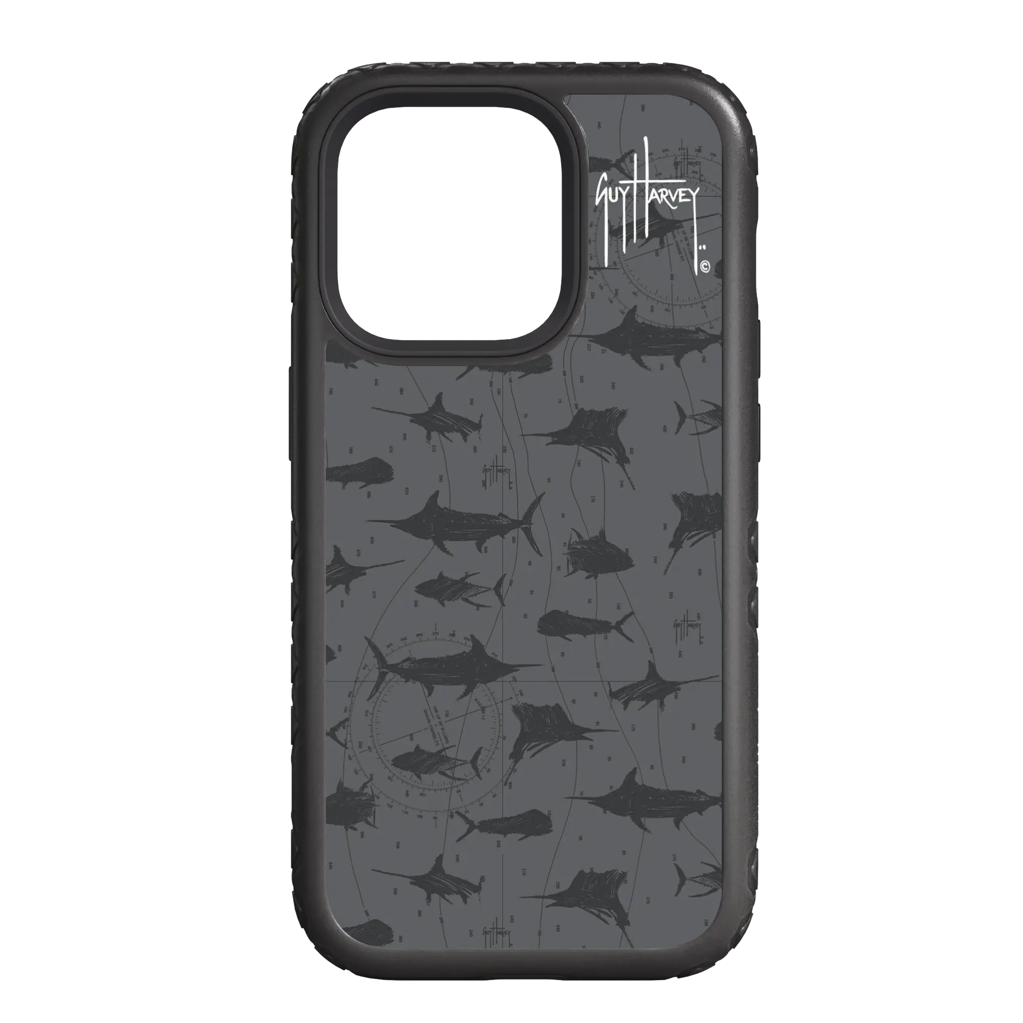 Guy Harvey Fortitude Series for Apple iPhone 14 Pro Max - Black Scribbler - Custom Case - OnyxBlack - cellhelmet