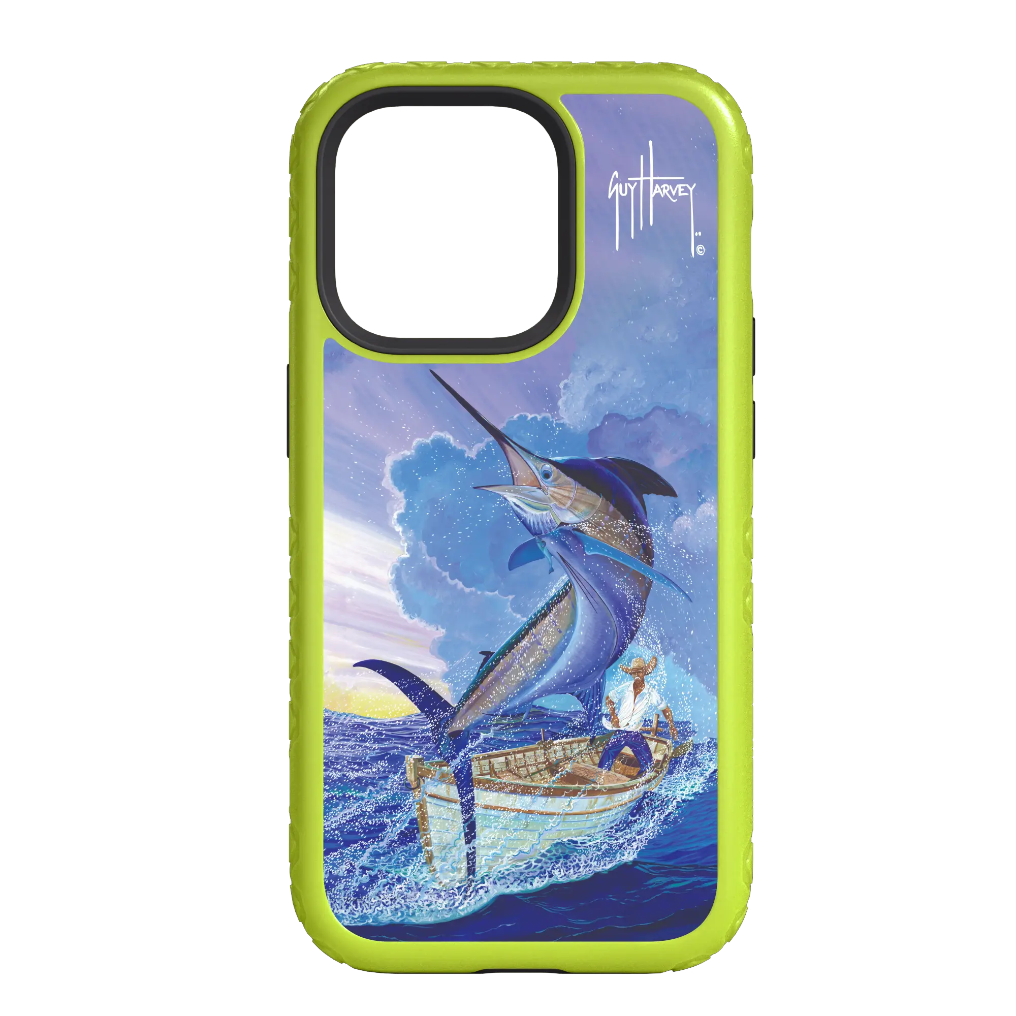 Guy Harvey Fortitude Series for Apple iPhone 14 Pro Max - El Viejo - Custom Case - ElectricLime - cellhelmet