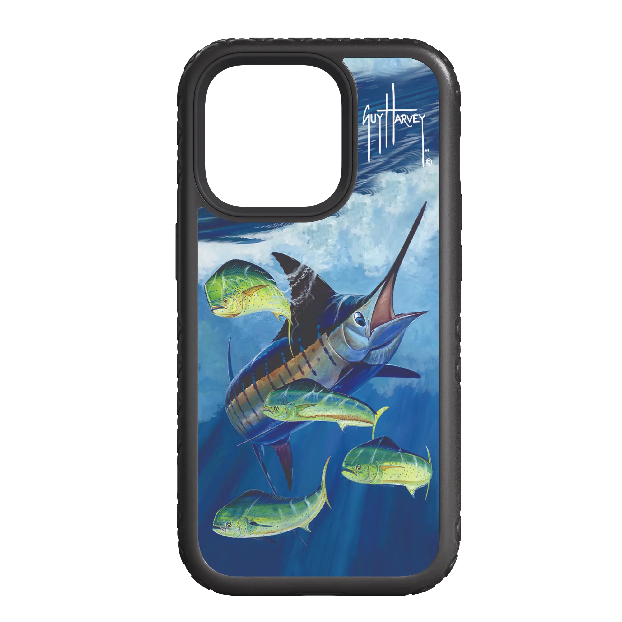 Guy Harvey Fortitude Series for Apple iPhone 14 Pro Max - Four Play - Custom Case - OnyxBlack - cellhelmet