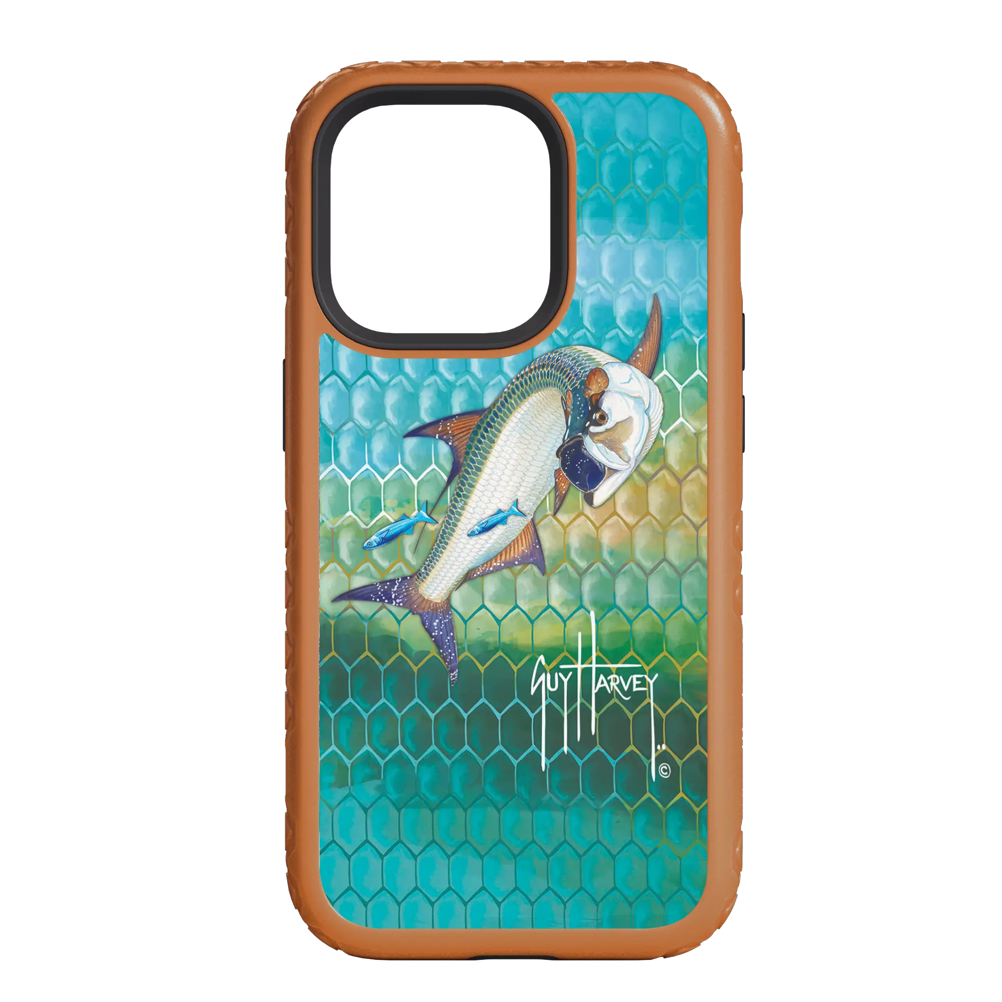 Guy Harvey Fortitude Series for Apple iPhone 14 Pro Max - Tarpon Skin - Custom Case - PumpkinSpice - cellhelmet