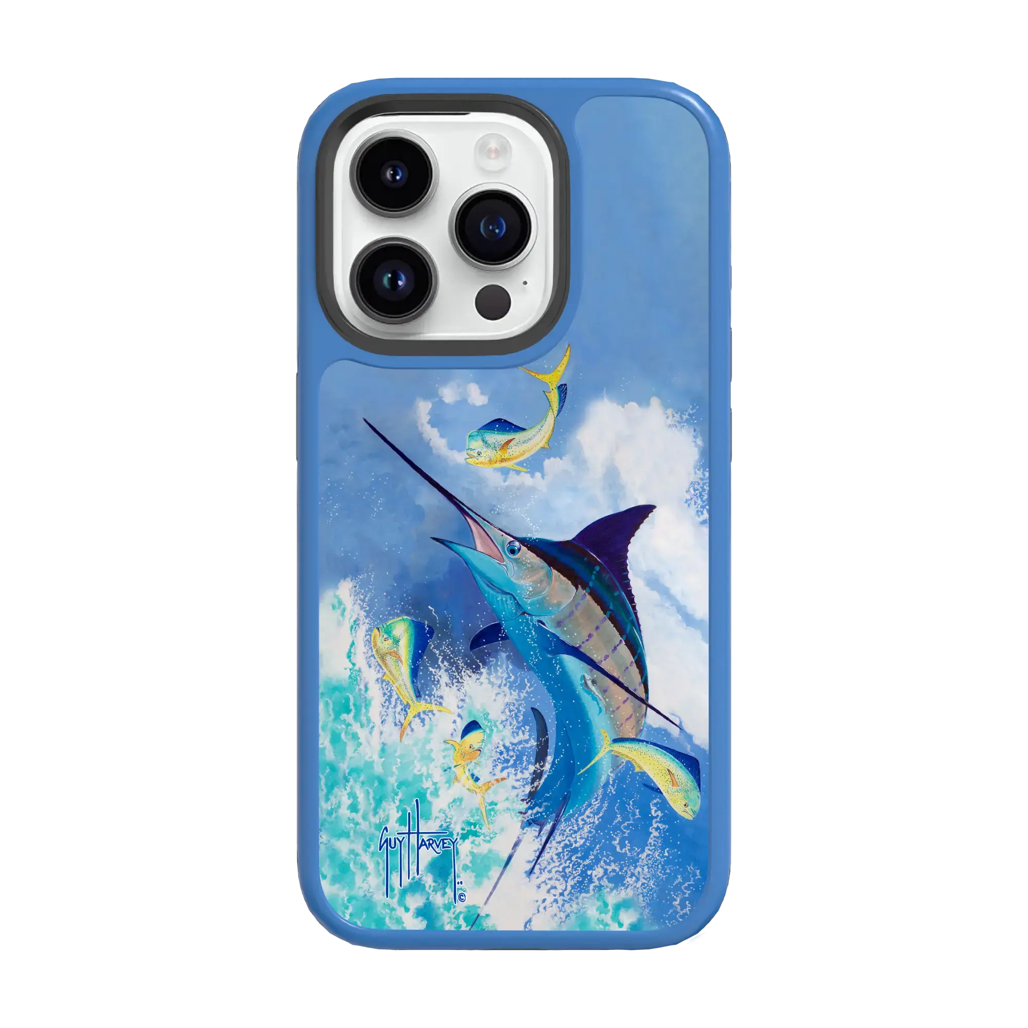 Guy Harvey Fortitude Series for Apple iPhone 15 Pro - Blue Commocean