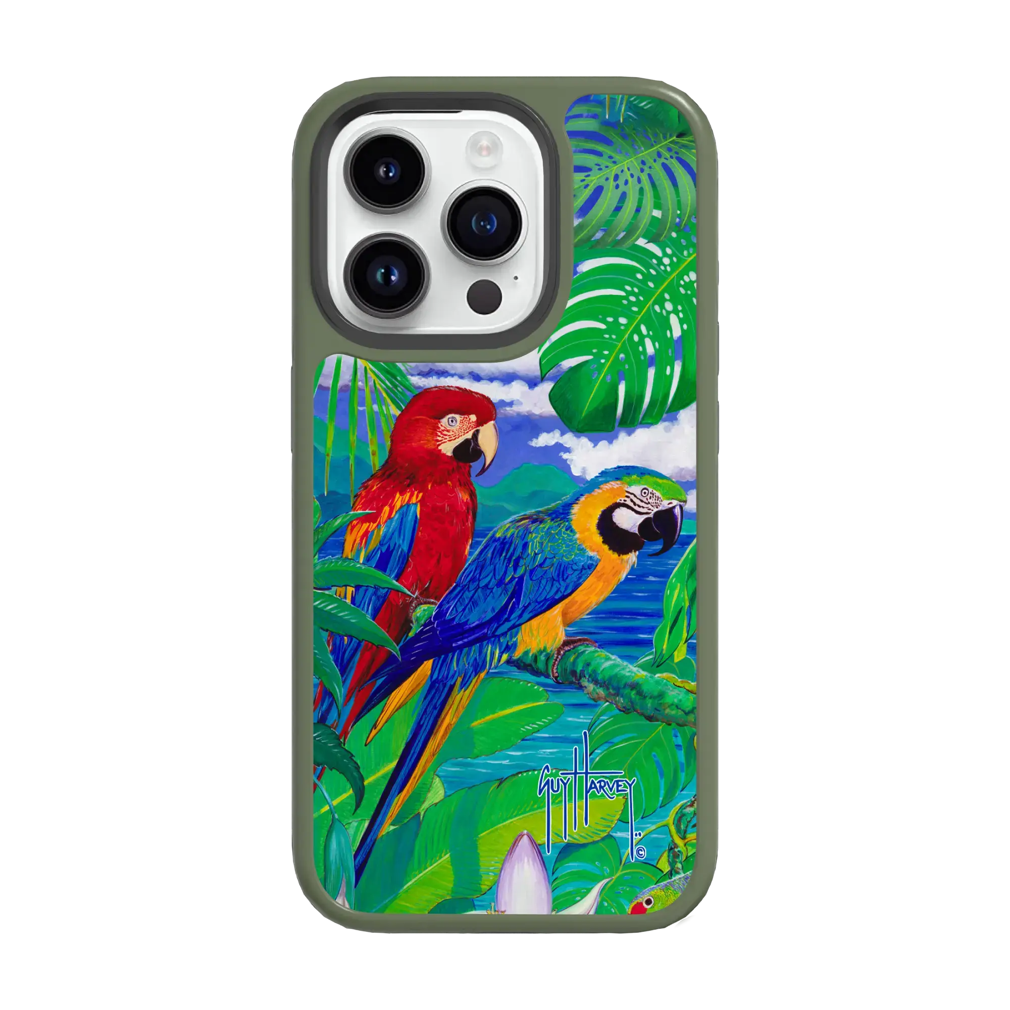 Guy Harvey Fortitude Series for Apple iPhone 15 Pro Max - Tropical Parrot