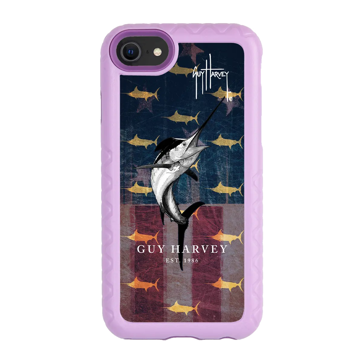Guy Harvey Fortitude Series for Apple iPhone SE (2020) /6/7/8 - American Marlin - Custom Case - LilacBlossom - cellhelmet