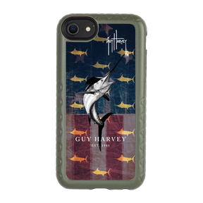Guy Harvey Fortitude Series for Apple iPhone SE (2020) /6/7/8 - American Marlin - Custom Case - OliveDrabGreen - cellhelmet
