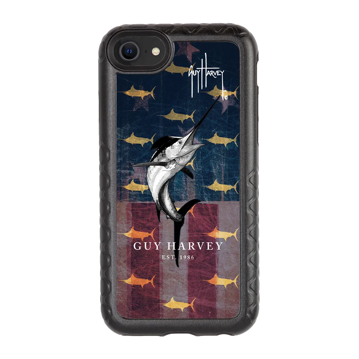 Guy Harvey Fortitude Series for Apple iPhone SE (2020) /6/7/8 - American Marlin - Custom Case - OnyxBlack - cellhelmet