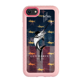 Guy Harvey Fortitude Series for Apple iPhone SE (2020) /6/7/8 - American Marlin - Custom Case - PinkMagnolia - cellhelmet