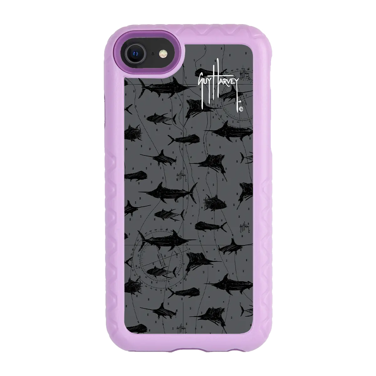 Guy Harvey Fortitude Series for Apple iPhone SE (2020) /6/7/8 - Black Scribbler - Custom Case - LilacBlossom - cellhelmet