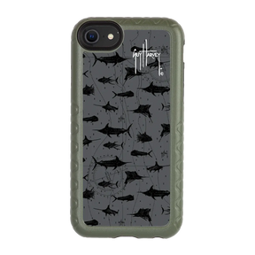 Guy Harvey Fortitude Series for Apple iPhone SE (2020) /6/7/8 - Black Scribbler - Custom Case - OliveDrabGreen - cellhelmet