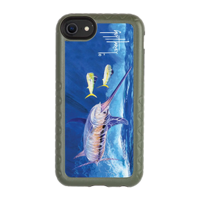 Guy Harvey Fortitude Series for Apple iPhone SE (2020) /6/7/8 - Bullseye Sword - Custom Case - OliveDrabGreen - cellhelmet
