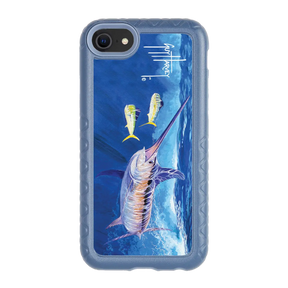 Guy Harvey Fortitude Series for Apple iPhone SE (2020) /6/7/8 - Bullseye Sword - Custom Case - SlateBlue - cellhelmet