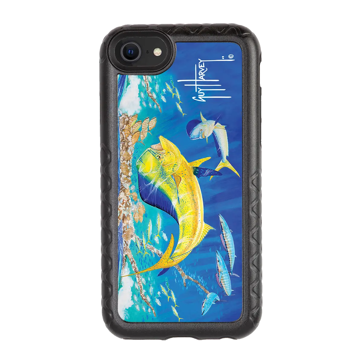 Guy Harvey Fortitude Series for Apple iPhone SE (2020) /6/7/8 - Dolphin Oasis - Custom Case - OnyxBlack - cellhelmet