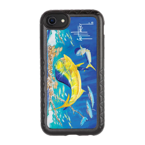 Guy Harvey Fortitude Series for Apple iPhone SE (2020) /6/7/8 - Dolphin Oasis - Custom Case - OnyxBlack - cellhelmet