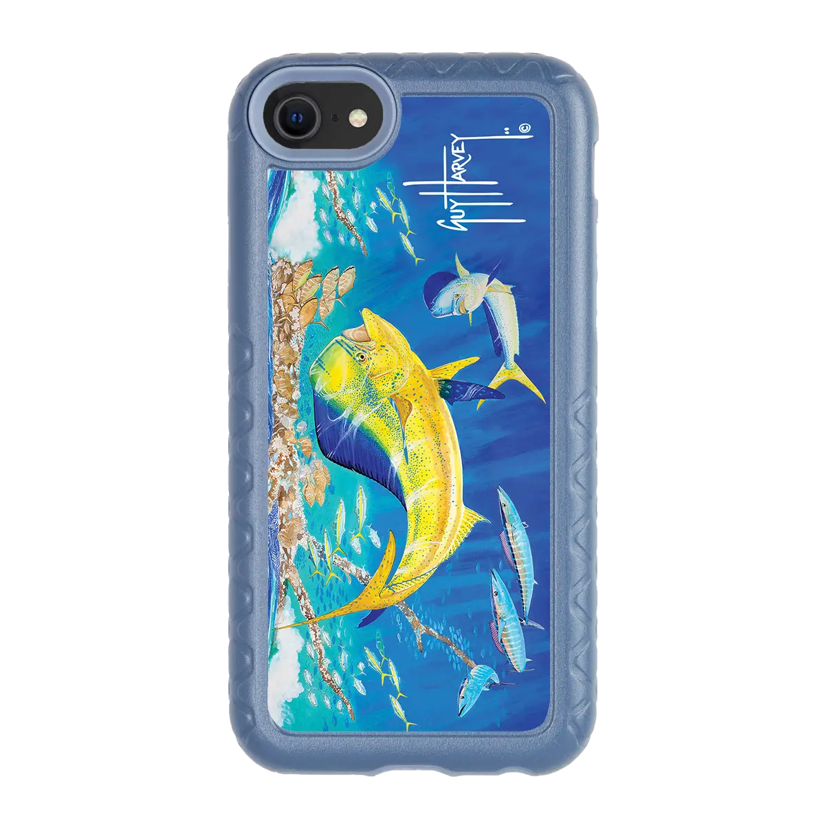 Guy Harvey Fortitude Series for Apple iPhone SE (2020) /6/7/8 - Dolphin Oasis - Custom Case - SlateBlue - cellhelmet