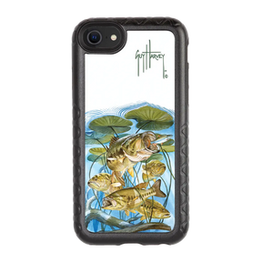 Guy Harvey Fortitude Series for Apple iPhone SE (2020) /6/7/8 - Five Largemouth Under Lilypads - Custom Case - OnyxBlack - cellhelmet