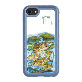 Guy Harvey Fortitude Series for Apple iPhone SE (2020) /6/7/8 - Five Largemouth Under Lilypads - Custom Case - SlateBlue - cellhelmet