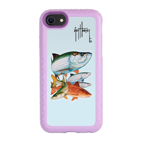 Guy Harvey Fortitude Series for Apple iPhone SE (2020) /6/7/8 - Inshore Collage - Custom Case - LilacBlossom - cellhelmet