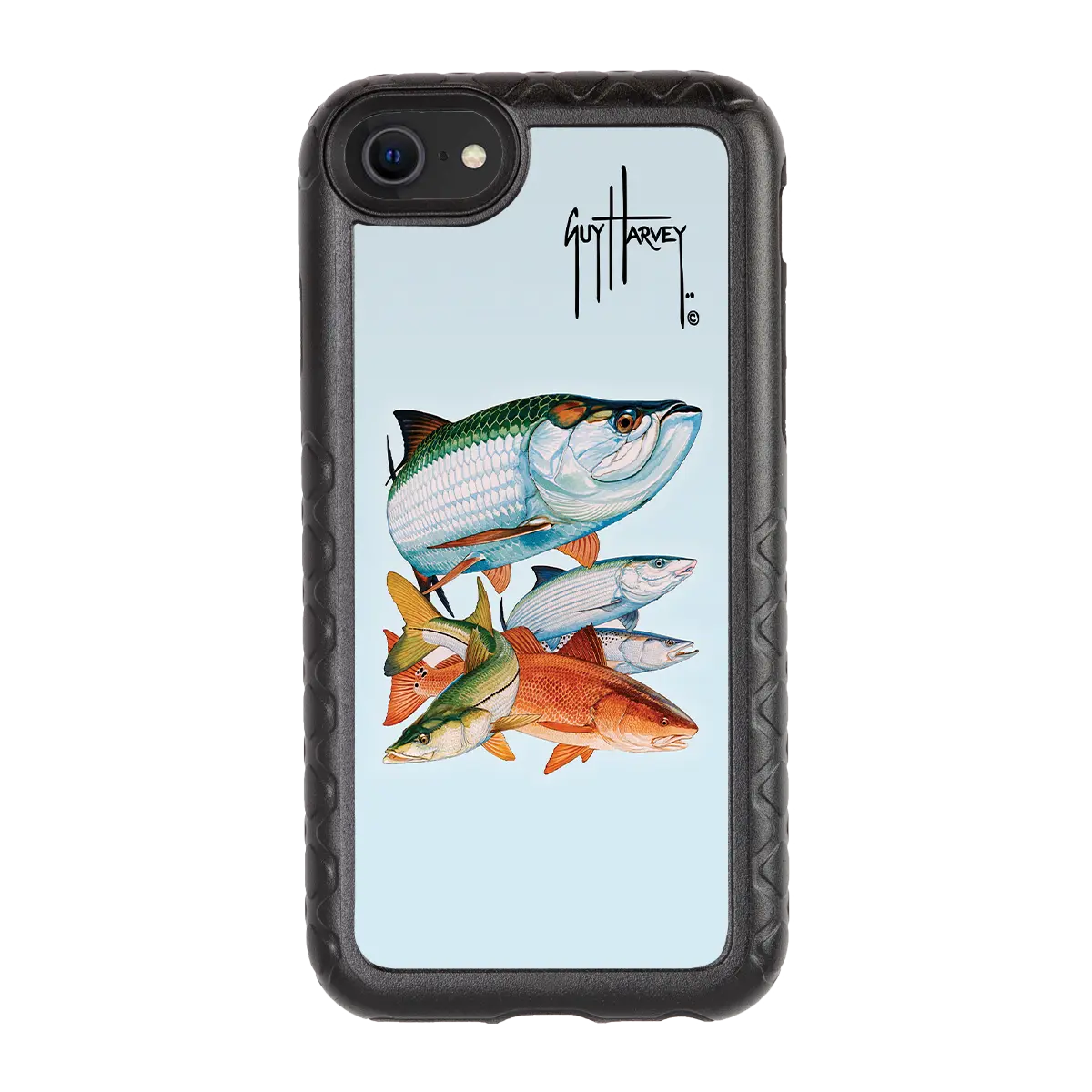 Guy Harvey Fortitude Series for Apple iPhone SE (2020) /6/7/8 - Inshore Collage - Custom Case - OnyxBlack - cellhelmet