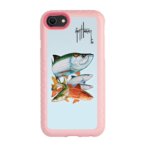 Guy Harvey Fortitude Series for Apple iPhone SE (2020) /6/7/8 - Inshore Collage - Custom Case - PinkMagnolia - cellhelmet