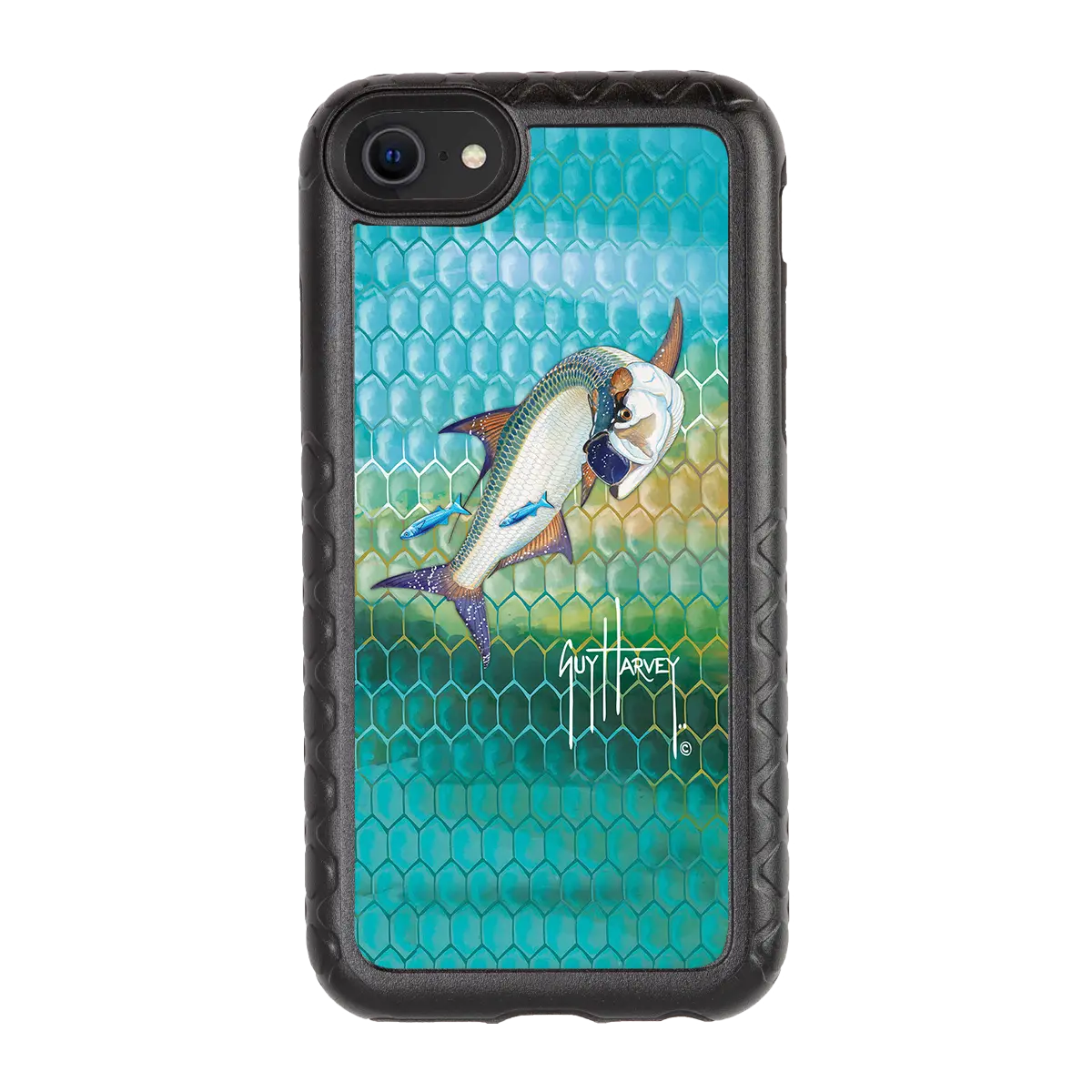Guy Harvey Fortitude Series for Apple iPhone SE (2020) /6/7/8 - Tarpon Skin - Custom Case - OnyxBlack - cellhelmet