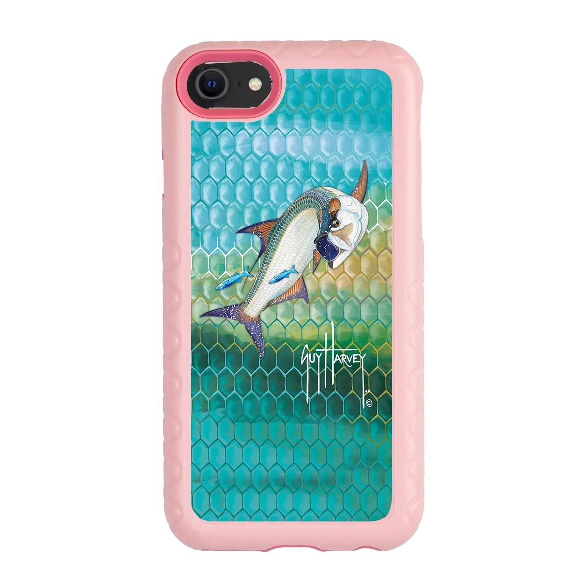 Guy Harvey Fortitude Series for Apple iPhone SE (2020) /6/7/8 - Tarpon Skin - Custom Case - PinkMagnolia - cellhelmet
