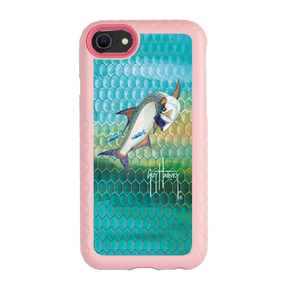 Guy Harvey Fortitude Series for Apple iPhone SE (2020) /6/7/8 - Tarpon Skin - Custom Case - PinkMagnolia - cellhelmet