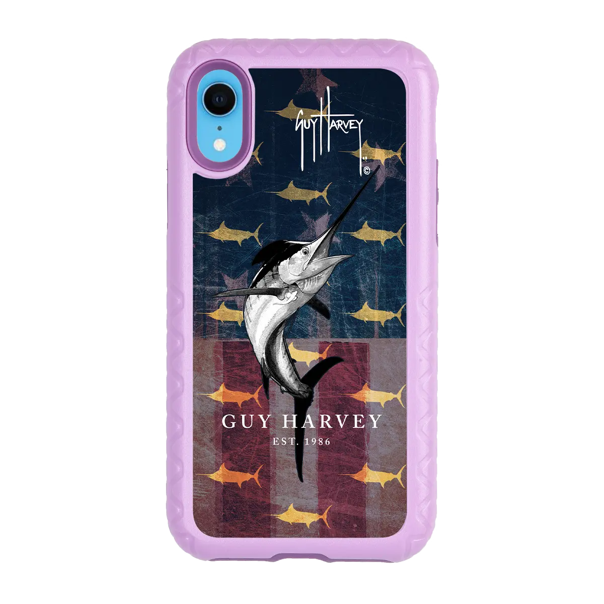 Guy Harvey Fortitude Series for Apple iPhone XR - American Marlin - Custom Case - LilacBlossom - cellhelmet