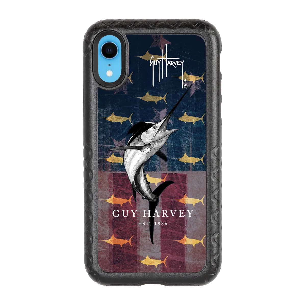 Guy Harvey Fortitude Series for Apple iPhone XR - American Marlin - Custom Case - OnyxBlack - cellhelmet