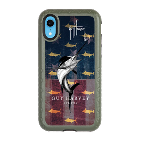 Guy Harvey Fortitude Series for Apple iPhone XR - American Marlin - Custom Case - OliveDrabGreen - cellhelmet