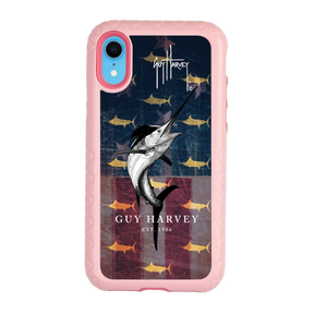 Guy Harvey Fortitude Series for Apple iPhone XR - American Marlin - Custom Case - PinkMagnolia - cellhelmet