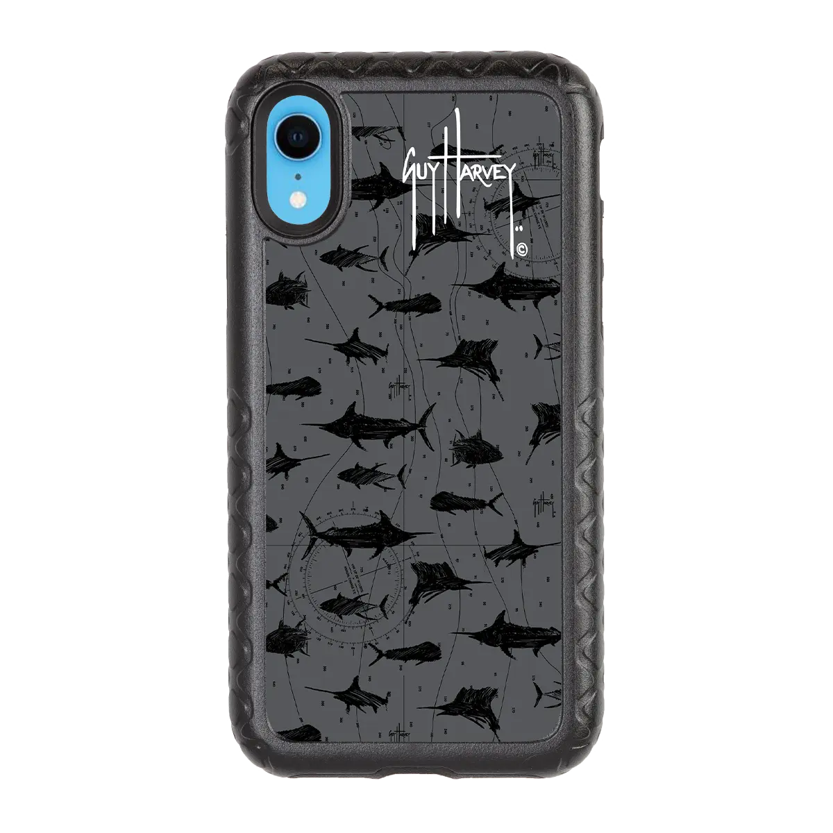 Guy Harvey Fortitude Series for Apple iPhone XR - Black Scribbler - Custom Case - OliveDrabGreen - cellhelmet