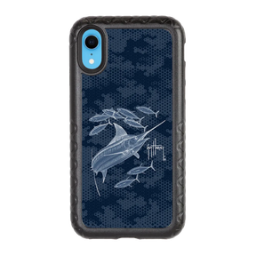 Guy Harvey Fortitude Series for Apple iPhone XR - Blue Camo - Custom Case - OnyxBlack - cellhelmet