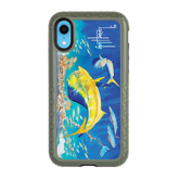 Guy Harvey Fortitude Series for Apple iPhone XR - Dolphin Oasis - Custom Case - OliveDrabGreen - cellhelmet
