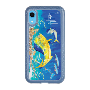 Guy Harvey Fortitude Series for Apple iPhone XR - Dolphin Oasis - Custom Case - SlateBlue - cellhelmet