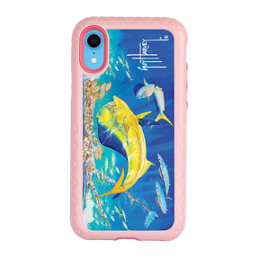 Guy Harvey Fortitude Series for Apple iPhone XR - Dolphin Oasis - Custom Case - PinkMagnolia - cellhelmet