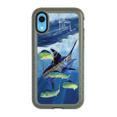 Guy Harvey Fortitude Series for Apple iPhone XR - Four Play - Custom Case - OliveDrabGreen - cellhelmet
