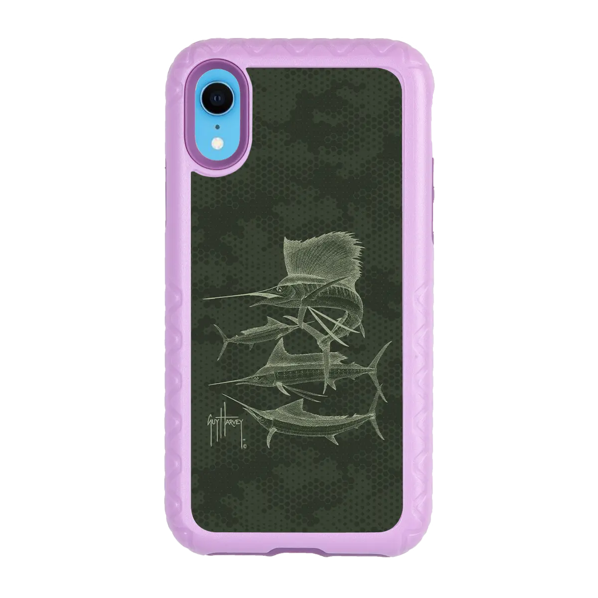 Guy Harvey Fortitude Series for Apple iPhone XR - Green Camo - Custom Case - LilacBlossom - cellhelmet