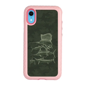 Guy Harvey Fortitude Series for Apple iPhone XR - Green Camo - Custom Case - PinkMagnolia - cellhelmet