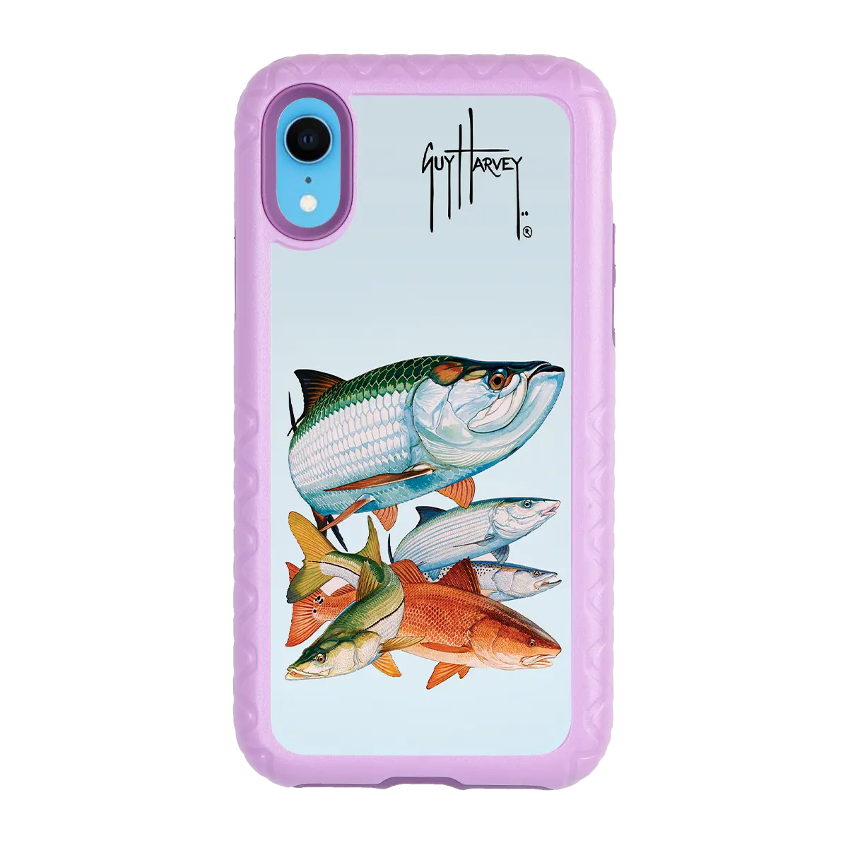 Guy Harvey Fortitude Series for Apple iPhone XR - Inshore Collage - Custom Case - LilacBlossom - cellhelmet