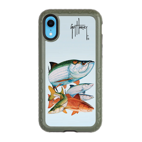 Guy Harvey Fortitude Series for Apple iPhone XR - Inshore Collage - Custom Case - OliveDrabGreen - cellhelmet