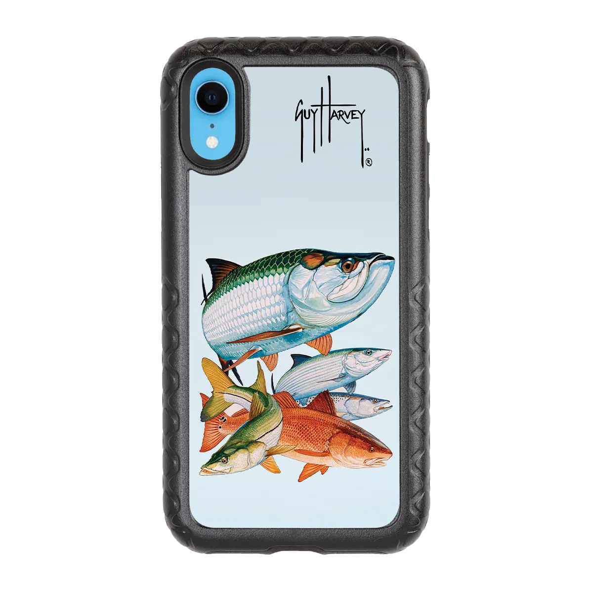 Guy Harvey Fortitude Series for Apple iPhone XR - Inshore Collage - Custom Case - OnyxBlack - cellhelmet