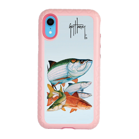 Guy Harvey Fortitude Series for Apple iPhone XR - Inshore Collage - Custom Case - PinkMagnolia - cellhelmet