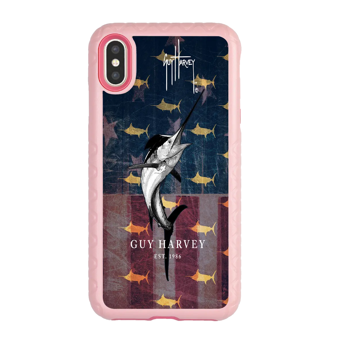 Guy Harvey Fortitude Series for Apple iPhone XS Max - American Marlin - Custom Case - PinkMagnolia - cellhelmet