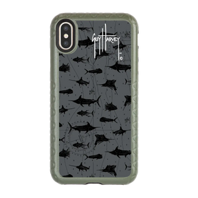 Guy Harvey Fortitude Series for Apple iPhone XS Max - Black Scribbler - Custom Case - OliveDrabGreen - cellhelmet