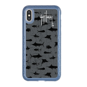 Guy Harvey Fortitude Series for Apple iPhone XS Max - Black Scribbler - Custom Case - SlateBlue - cellhelmet