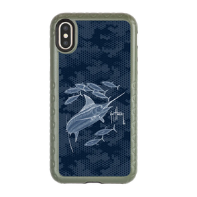 Guy Harvey Fortitude Series for Apple iPhone XS Max - Blue Camo - Custom Case - OliveDrabGreen - cellhelmet