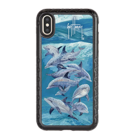 Guy Harvey Fortitude Series for Apple iPhone XS Max - Bottlenose Dolphins - Custom Case - OnyxBlack - cellhelmet