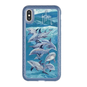 Guy Harvey Fortitude Series for Apple iPhone XS Max - Bottlenose Dolphins - Custom Case - SlateBlue - cellhelmet
